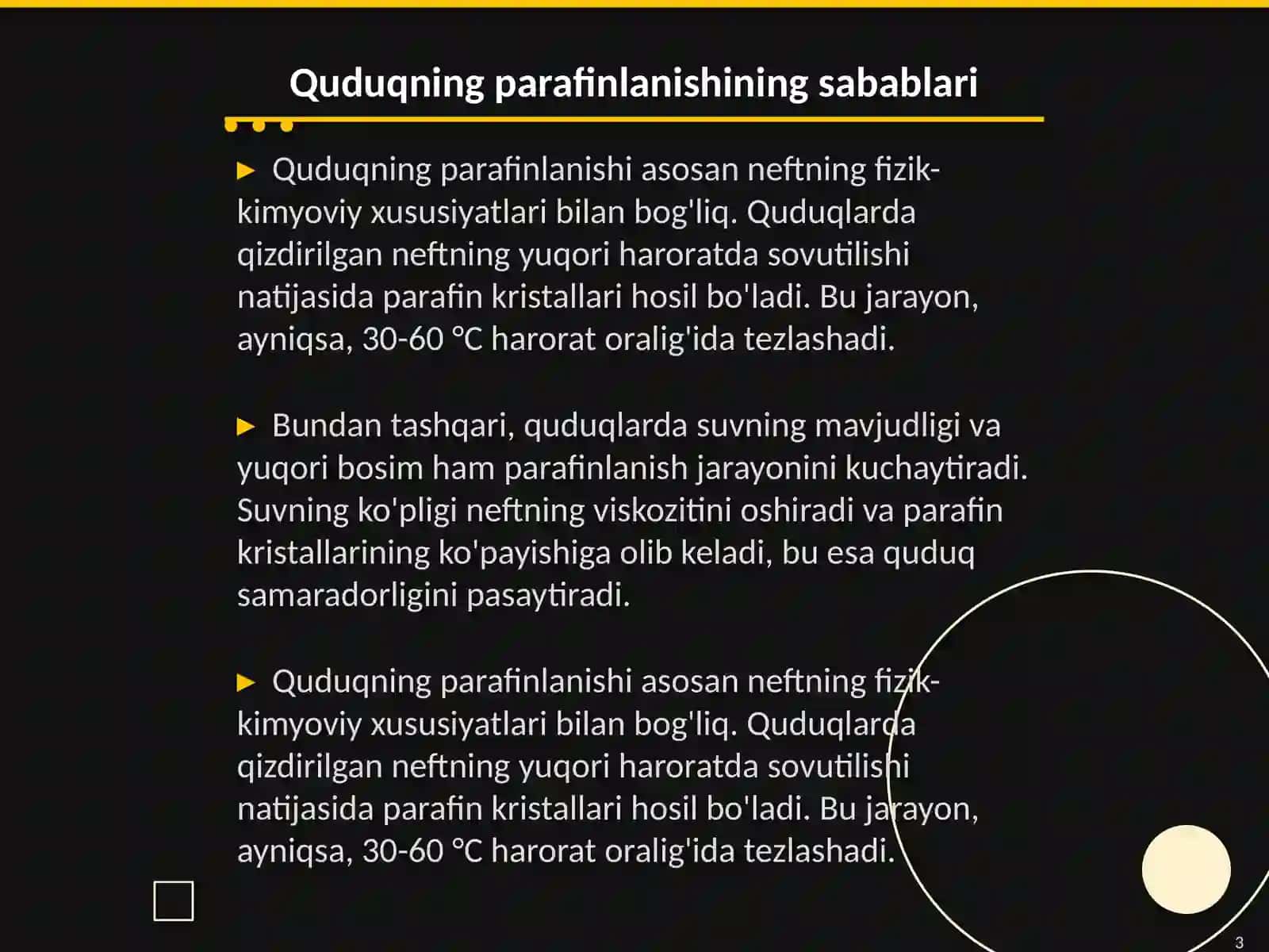 Quduqning parafinlanishi va parafin gips yotqizqlari bilan kurashish 3
