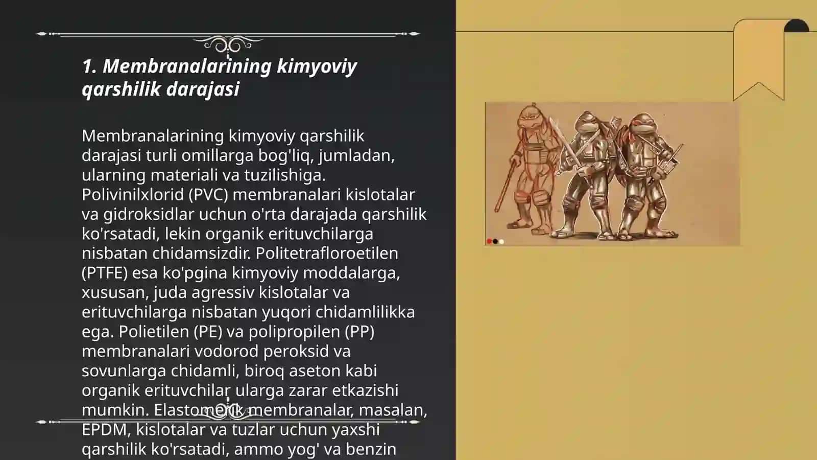 Elektromembran jarayonlarining membranalariga qo'yiladigan talablar 3