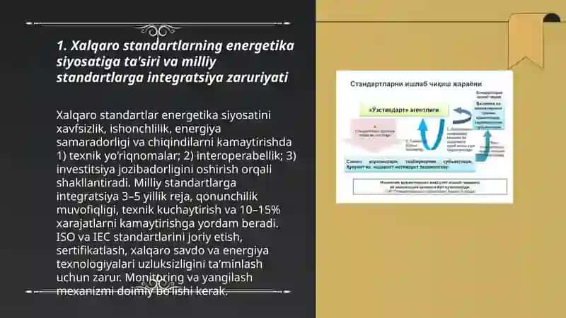 Energetika sohasida xalqaro standartlarning ahamiyati va milliy standartlarga integratsiyasi 3