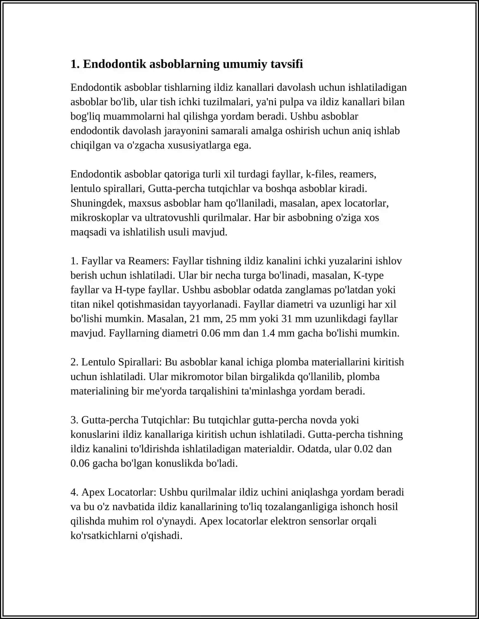STOMATALOGIYADA ENDODONTIK ASBOBLAR TASNIFI 3