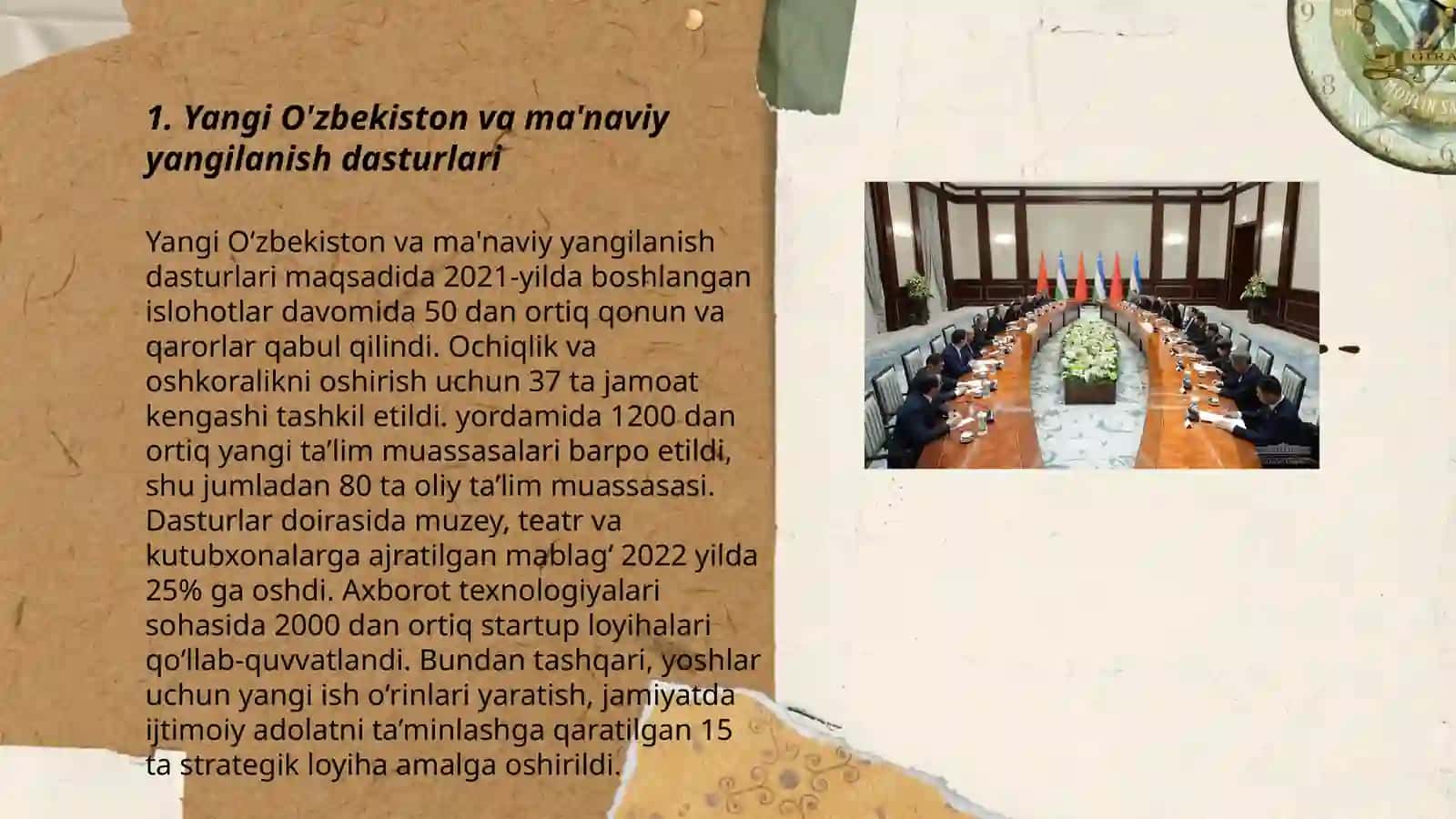 Yangi O'zbekistonda amalga oshirlayotgan ma'naviy o'zgarishlar 3