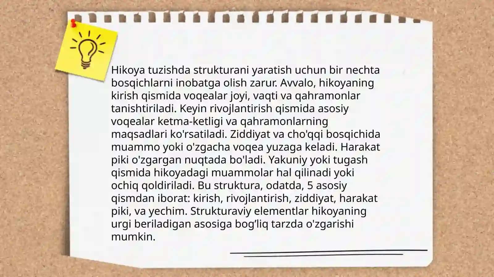Hikoya qilib berish turlari va metodlari 3