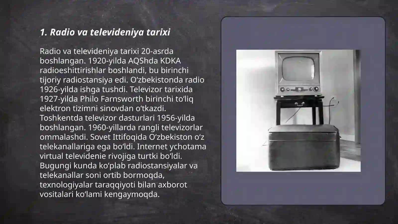 Radio va Televideniya Tezkor va Ommaviy Axborot Sifatida 3
