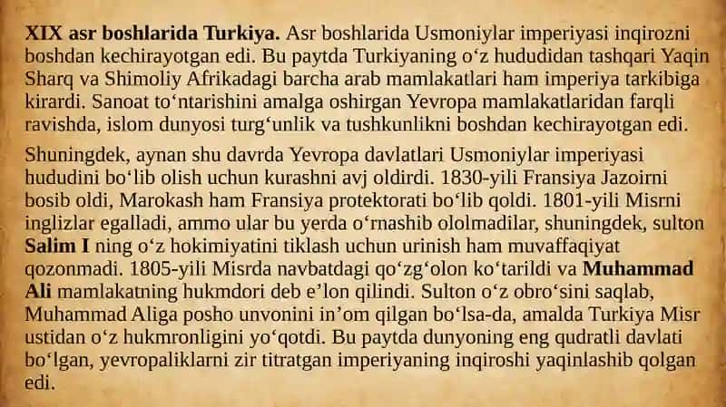 JAXON TARIXI dan Usmoniylar imperiyasi va islohatlari davri 3