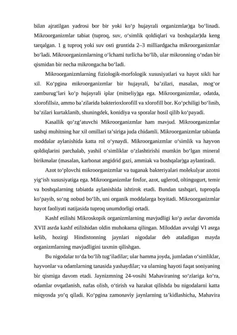 MIKROORGANIZMLARNI DOIMIY BO'LMAGAN STRAKTURA ELEMENTLARI SPORA, KAPSULA, XIVCHINLAR, KIRITMALAR VA BOSHQA 3