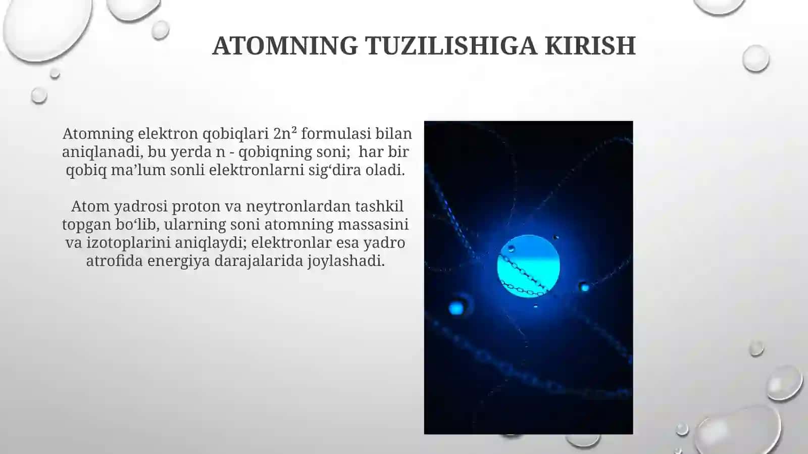 Atomning tuzilishi 3
