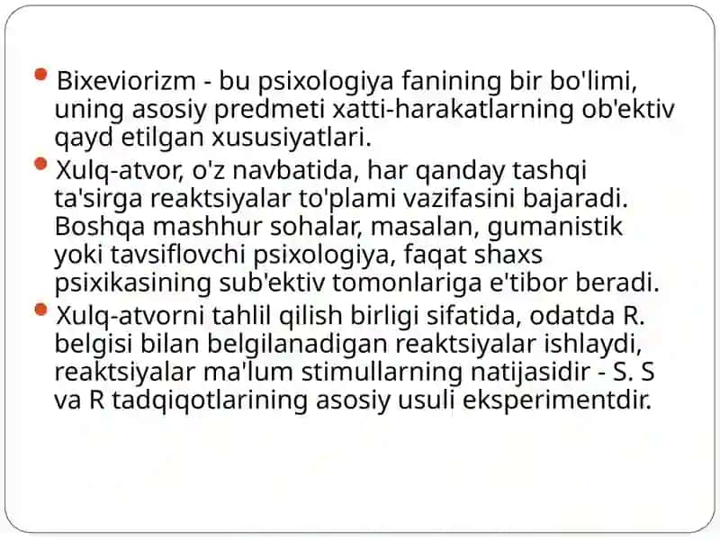 Bixeviorizm psixologiyasi 3