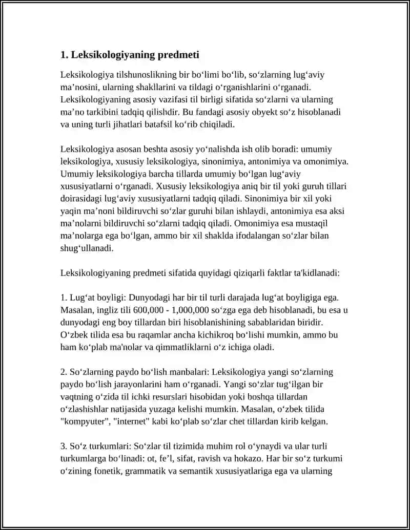 LEKSIKOLGIYA UNING OBEKTI VA VAZIFALARI 3
