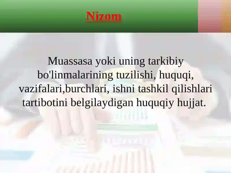 Tashkiliy hujjatlar turlari 3