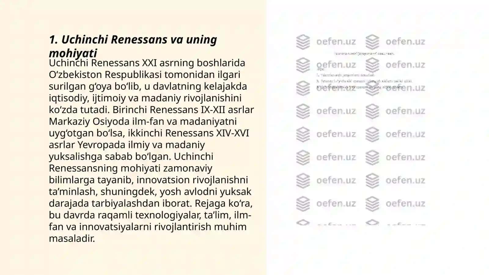 Uchinchi Renessans - Yangi Oʻzbekiston taraqqiyotining tamal toshi 3