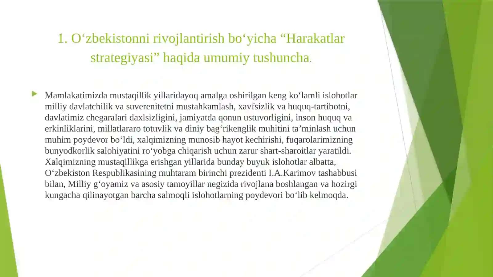 HARAKATLAR STRATEGIYASI- O‘ZBEKISTON MILLIY TARQQIYOTI YANGI BOSQICHINING ASOSI 3