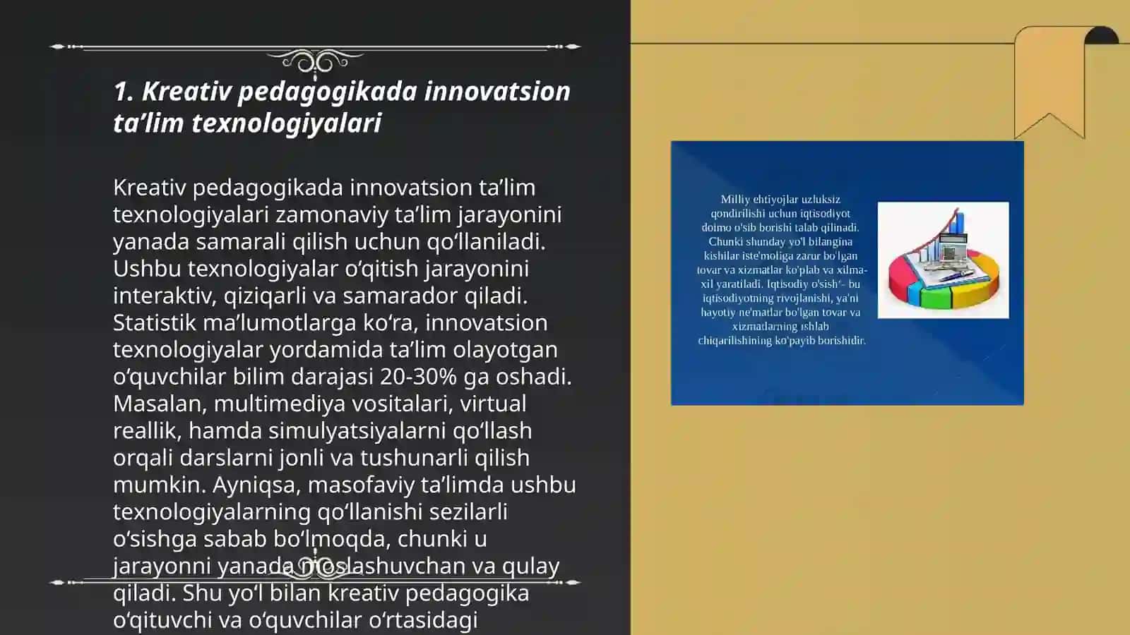 Kreativ pedagogika fanini oʻqitishda ta’lim turlari va shakillari tavsifi 3