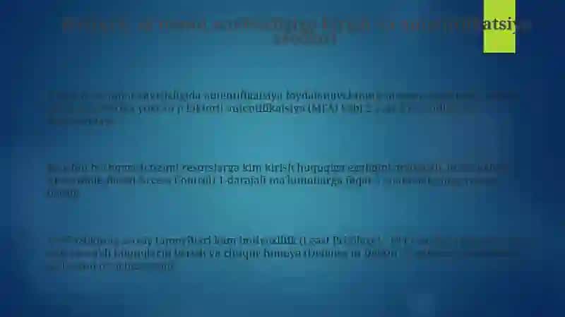 Dasturiy xavfsizlik va autentifikatsiyasi 3
