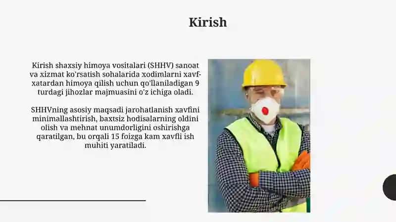 Sanoat va xizmat kòrsatish sohalarida qòllaniladigan shaxsiy muhofaza vositalari 3