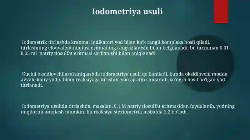 Iodometrik titrlash 3