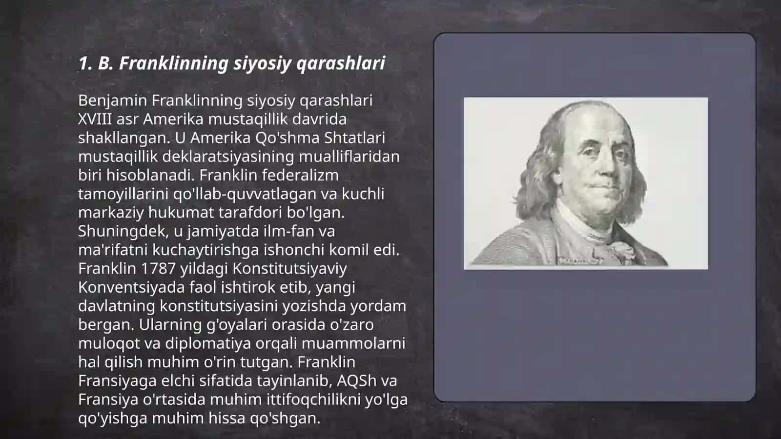 B.Franklin, T.Jefferson va A.Gamilton siyosiy qarashlari 3