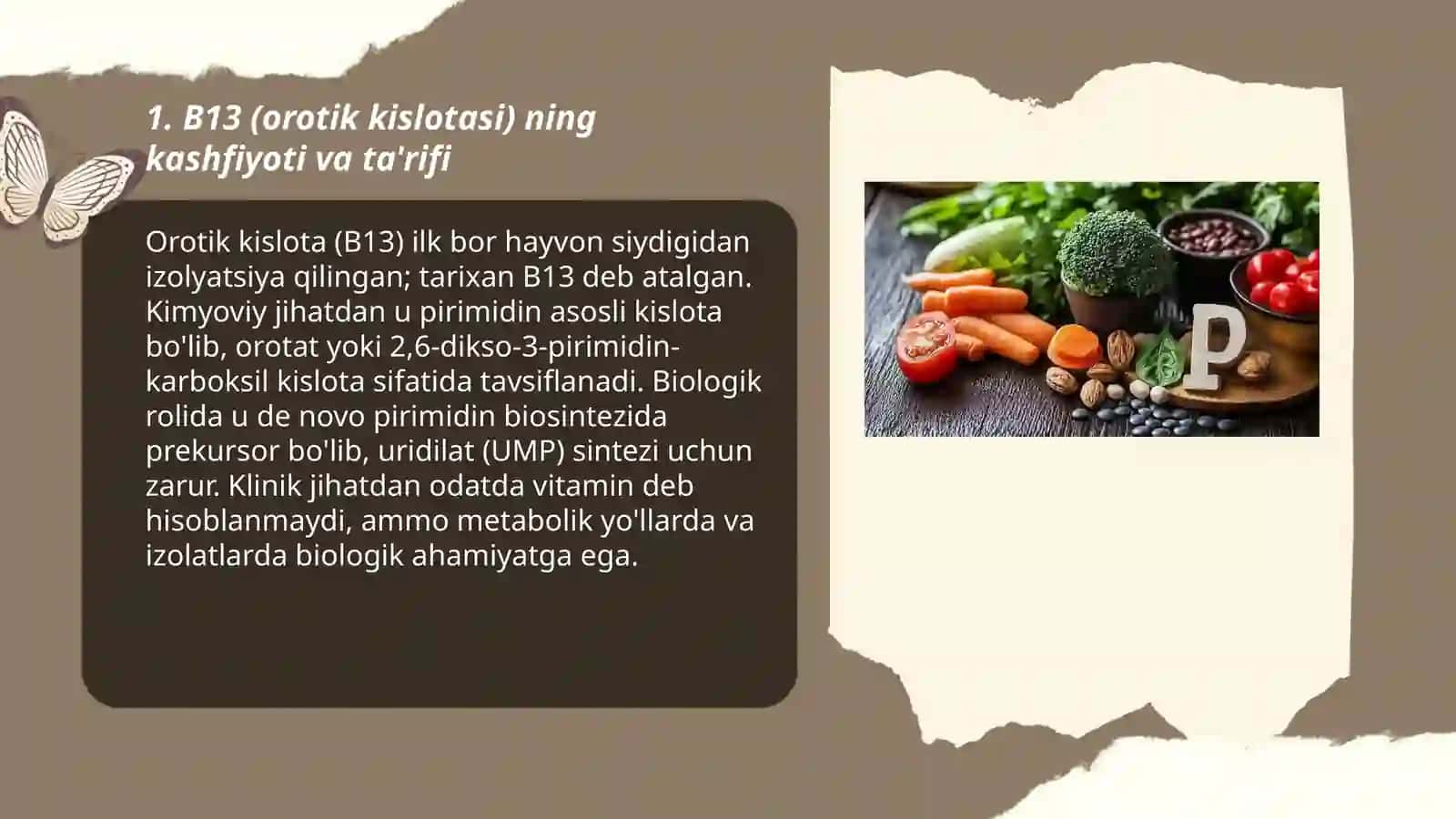 B13 (orotik kislotasi) ning kimyoviy tuzilishi va biosintezi 3