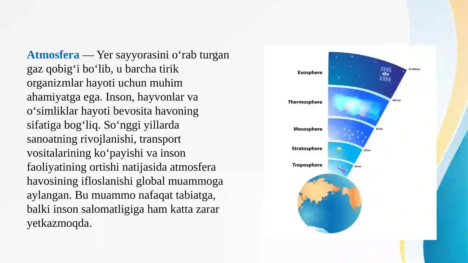Atmasfera havosining ifloslanishi va uning oqibatlari 3