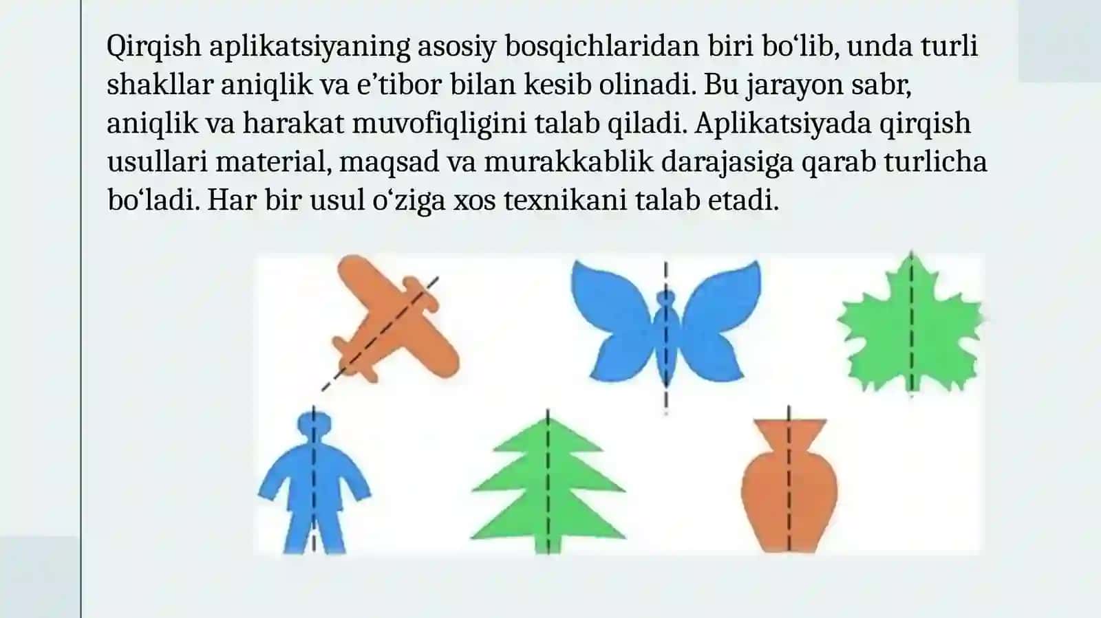 Aplikatsiyada qirqishning xar hil usullarini bajarish 3