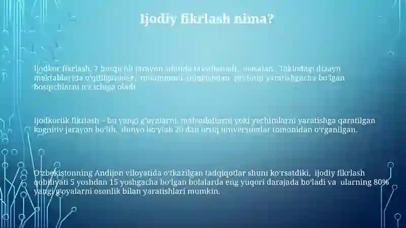 Ijodiy Fikrlash 3
