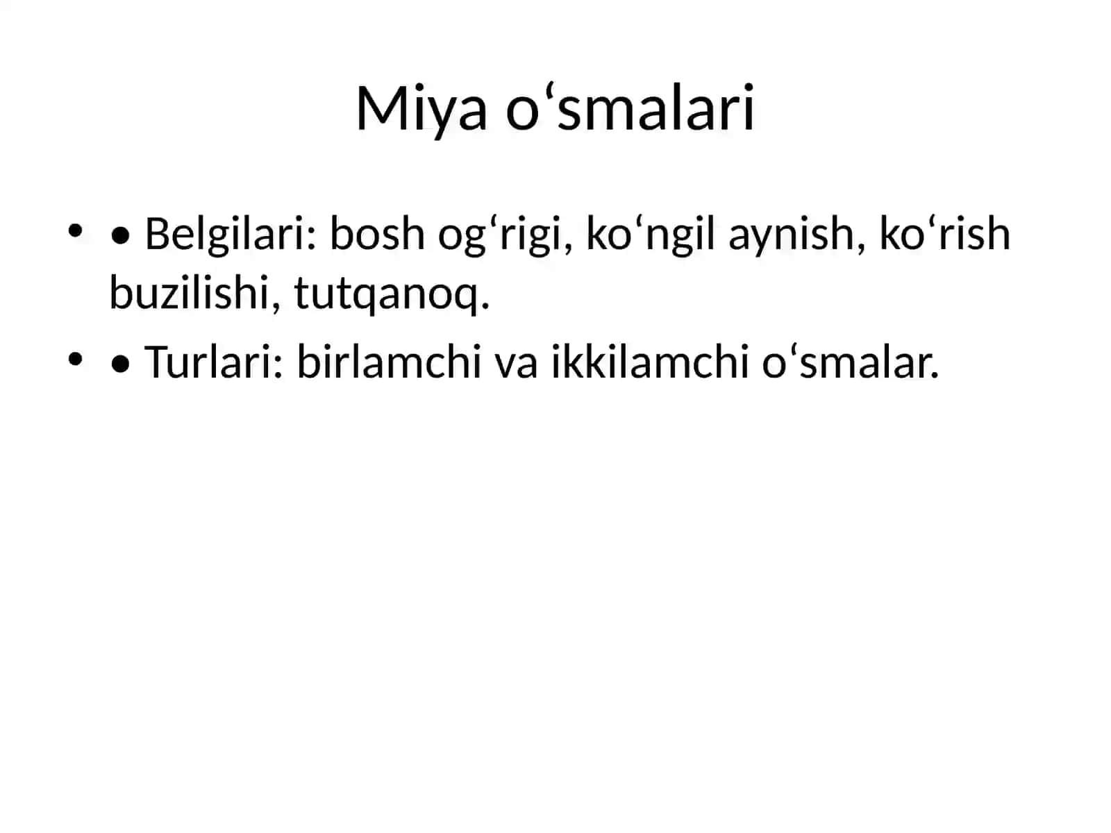 Bosh miya hajmiy va parazitar kasalliklari 3