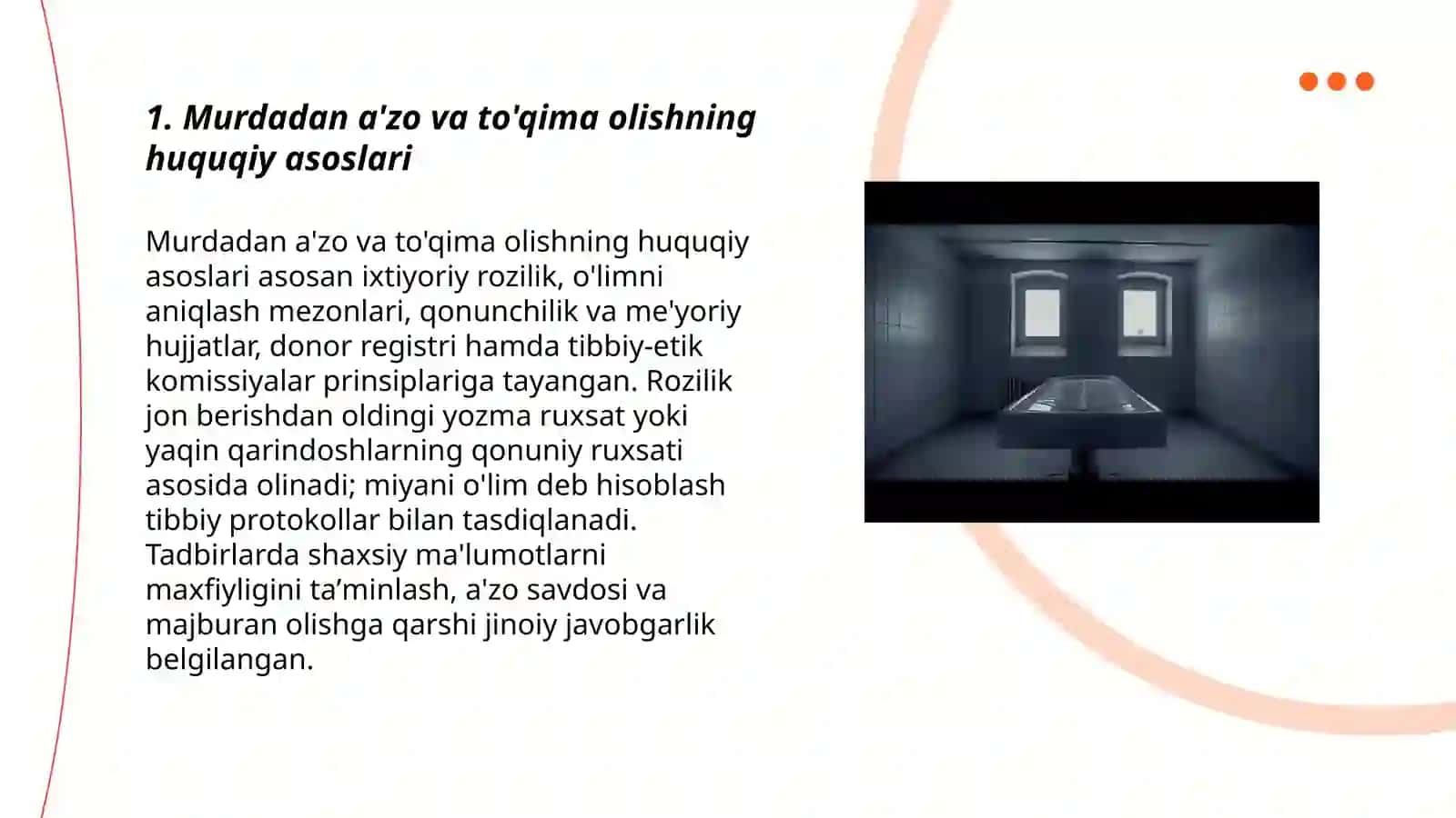 Murdadan a'zo va to'qima olishning yuridik modellari 3