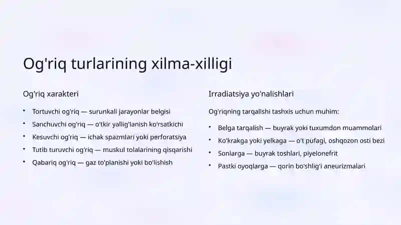 Qorin og'rig'i sindromlari: Differensial diagnostika 3