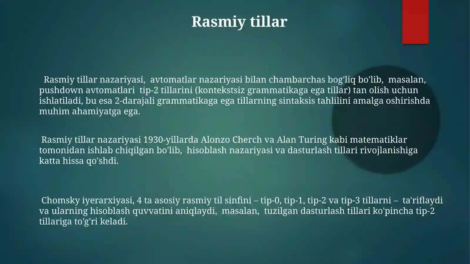 Algoritmlar va formal tillar nazariyasi asoslari 3