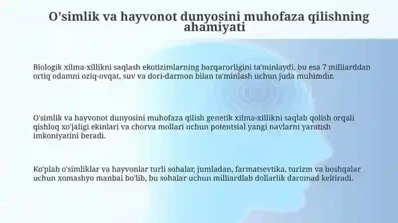 Oʻsimliklar va hayvonlar himoyasi muammolari 3