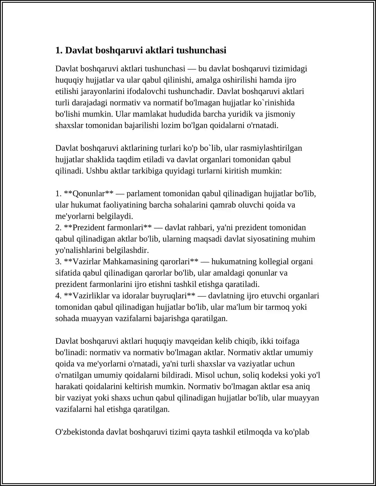 DAVLAT BOSHQARUVI AKTLARINING NAZARIY-HUQUQIY ASOSLARI VA XUSUSIYATLARI 3