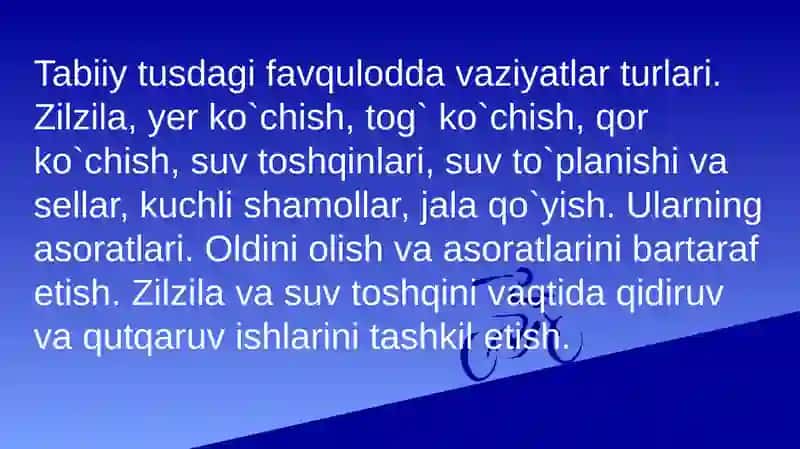 Favqulodda Vaziyatlar Xavfi Tug’iganda Evakuatsiya 3