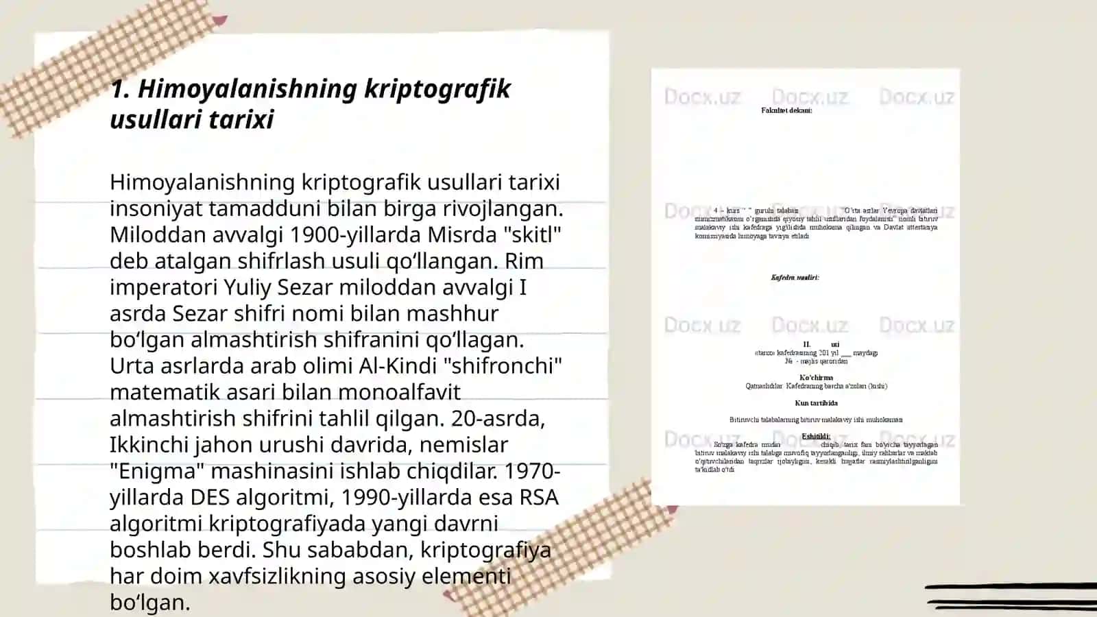 Himoyalanishning kriptografik usullaridan foydalanish 3
