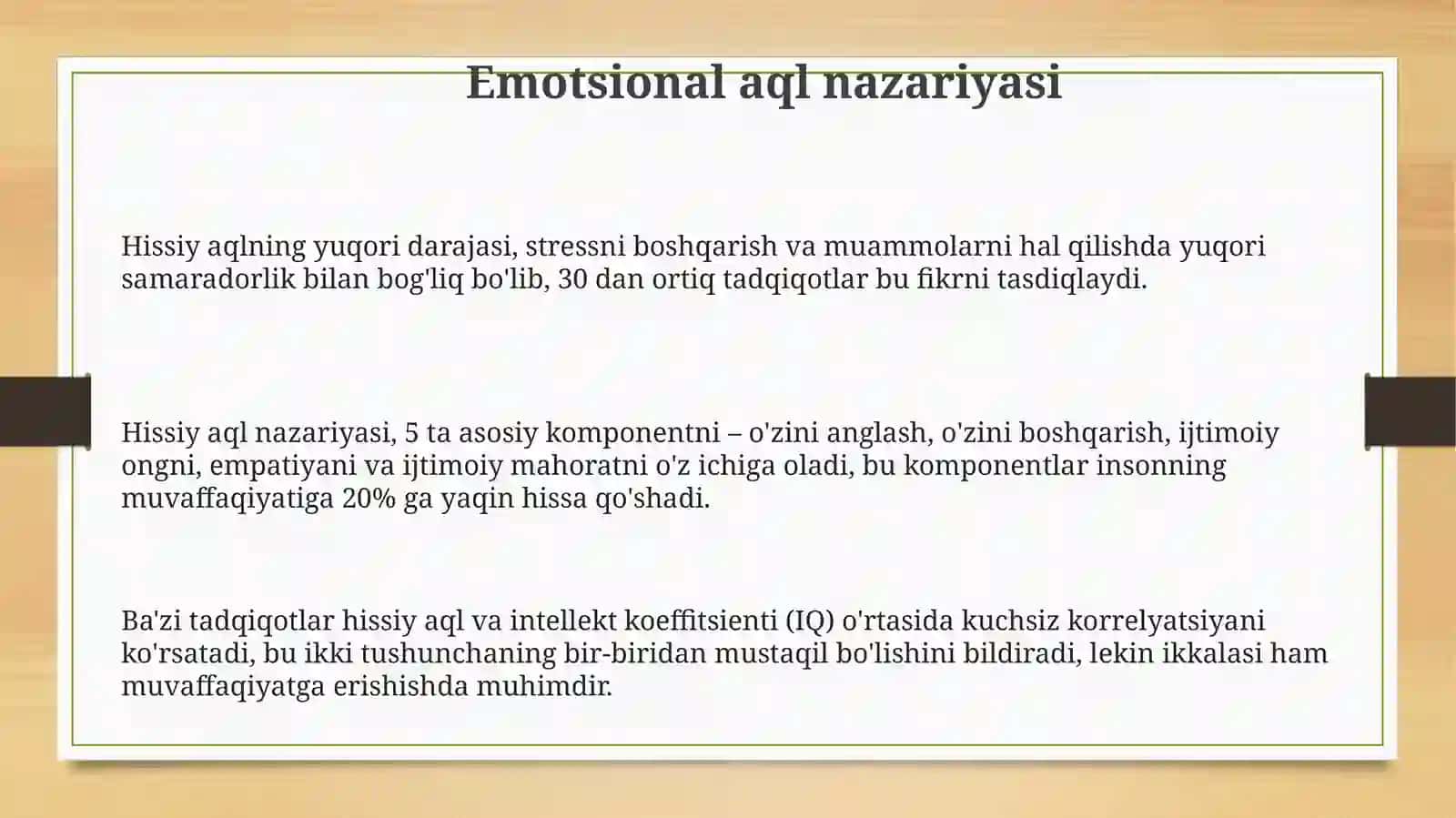 Intelekt va kreativlik nazariyalari 3