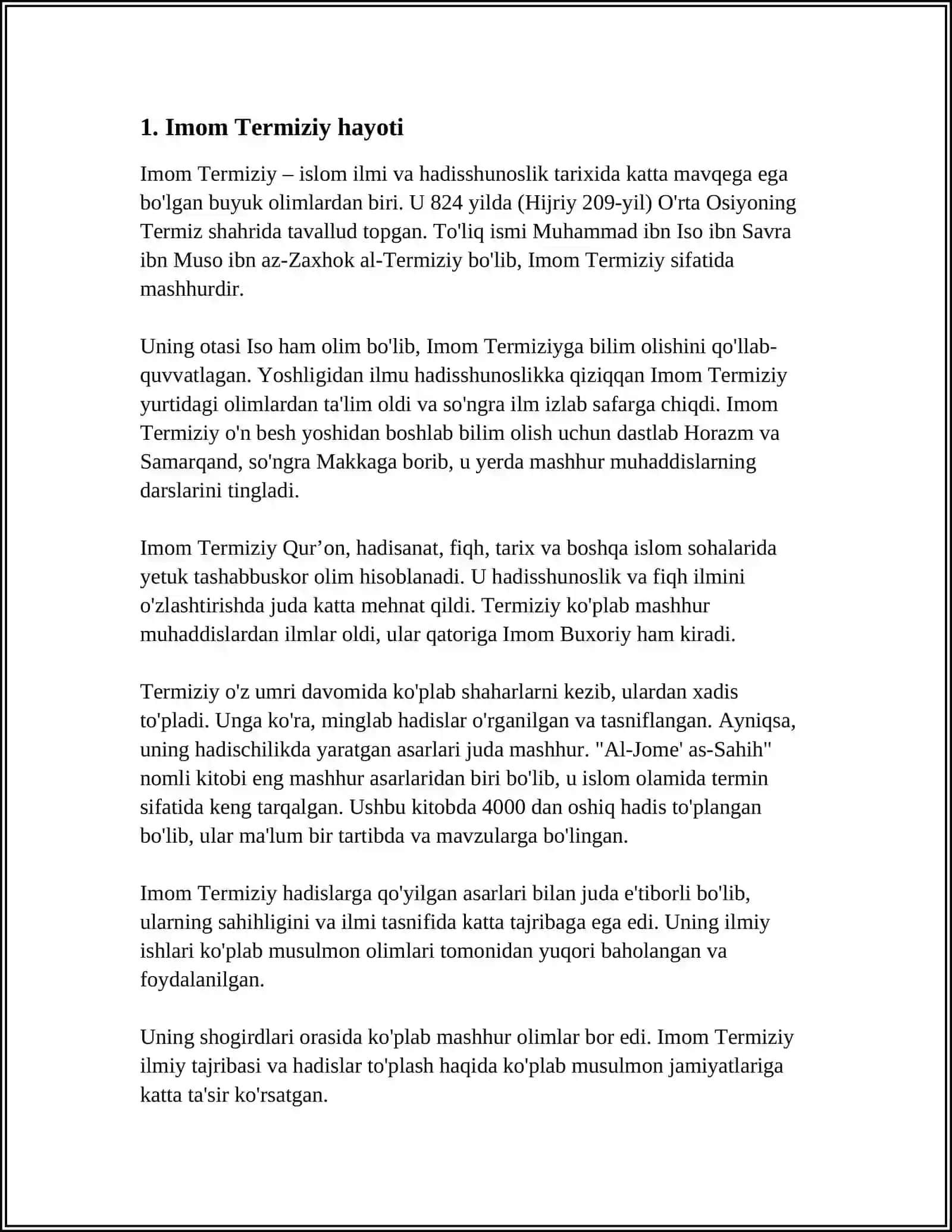 IMOM AT-TERMIZIY HAQIDA TUSHUNCHA 3