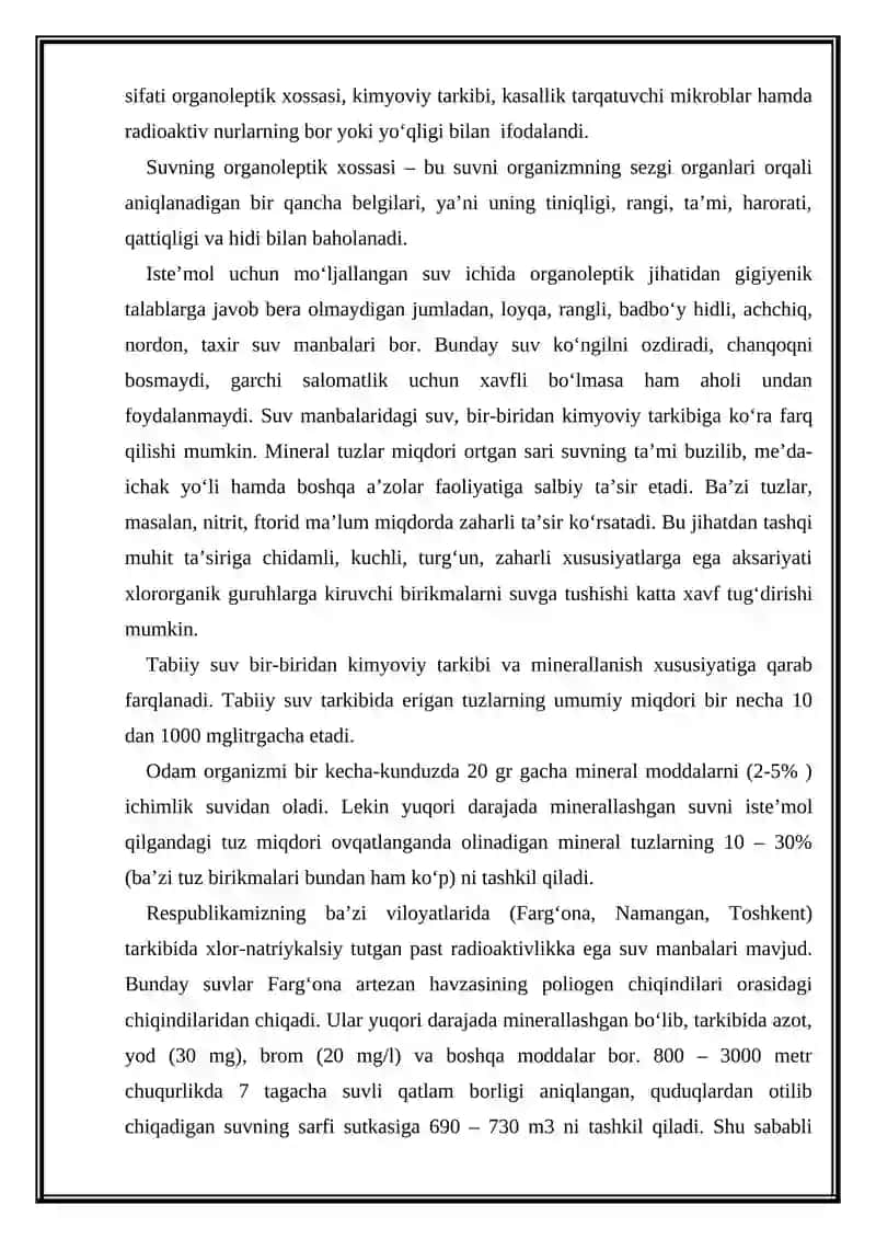 Suvning gigiyenik va epidemiologik ahamiyati 3
