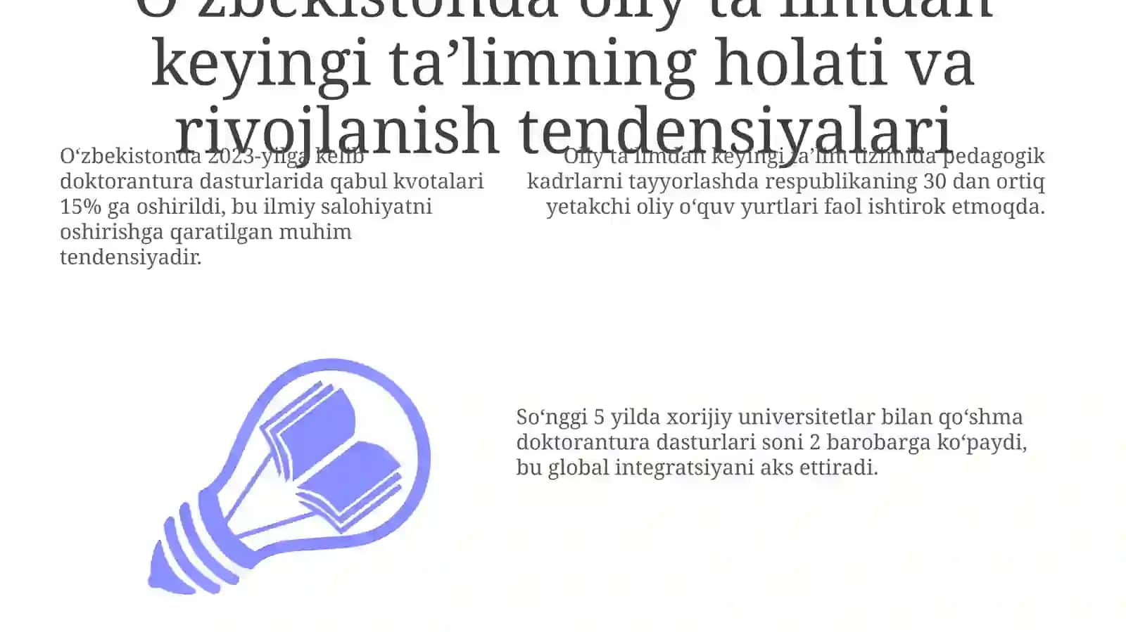 O'zbekiston oliy ta'limidan keyingi ta'lim va ilmiy-pedagogik kadrlar 3