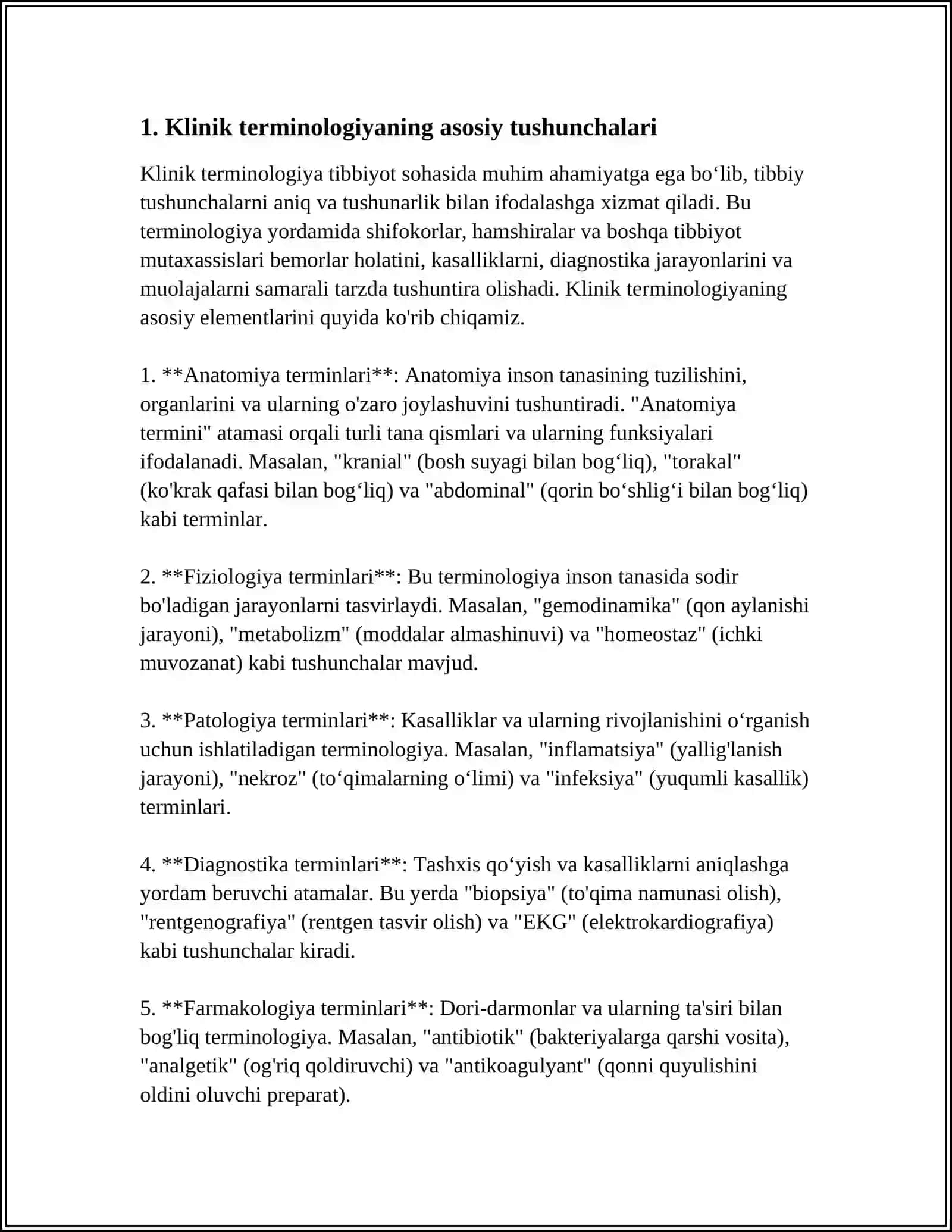 KLINIK TERMINLARGA OID TEST TOPSHIRIQLARI 3