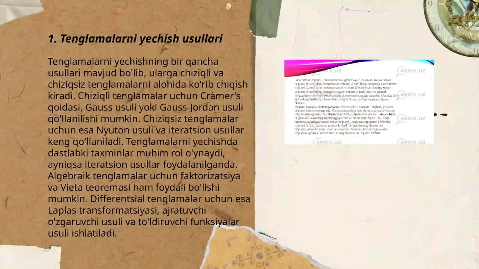 Tengli va tengsizlikni yechish ustida amallar 3