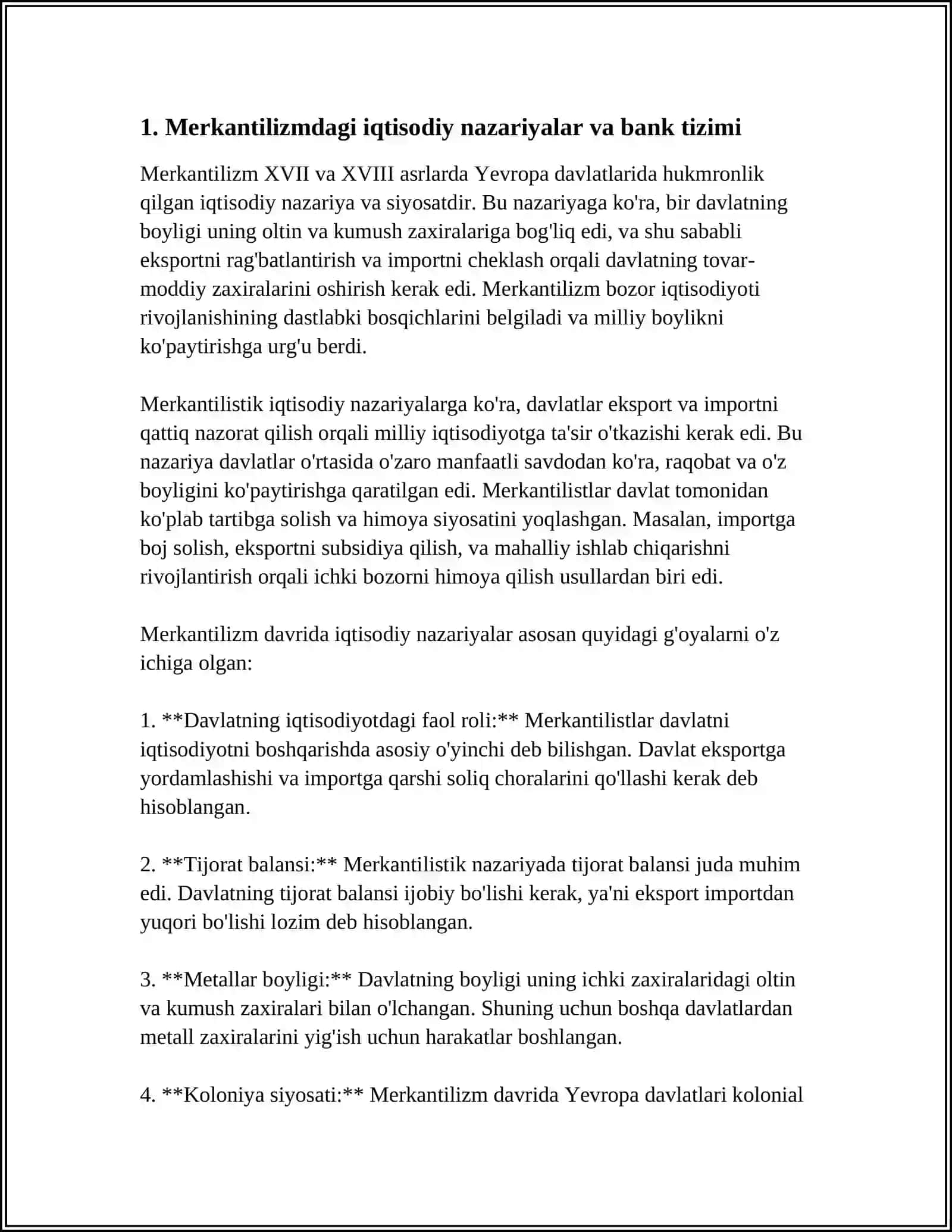 MERKANTILIZIMNING BANK TIZIMINING RIVOJLANISHIGA TASIRI 3