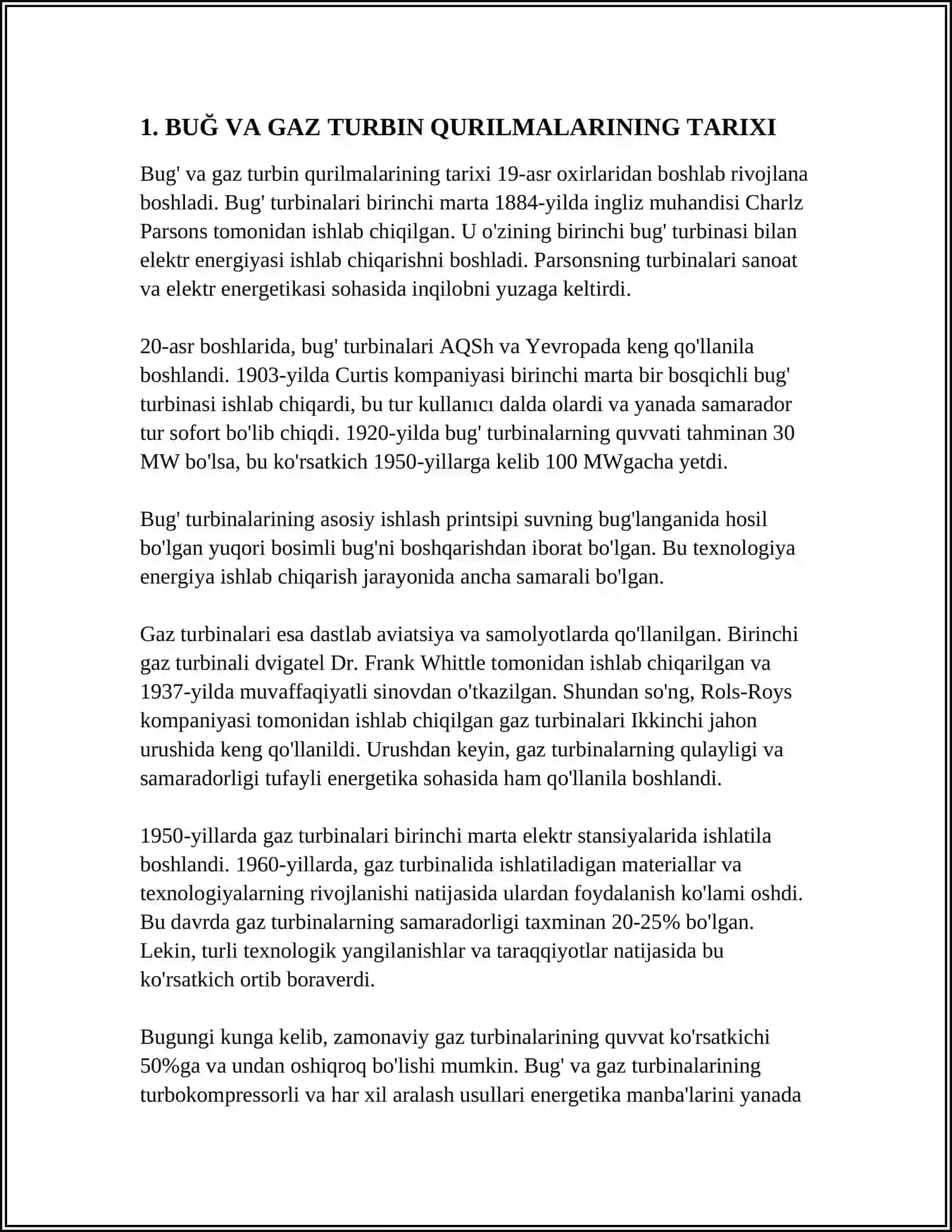 BUĜ VA GAZ TURBINA QURILMALARI. GIYOTERMAL ENERGIYA MANBALARI 3