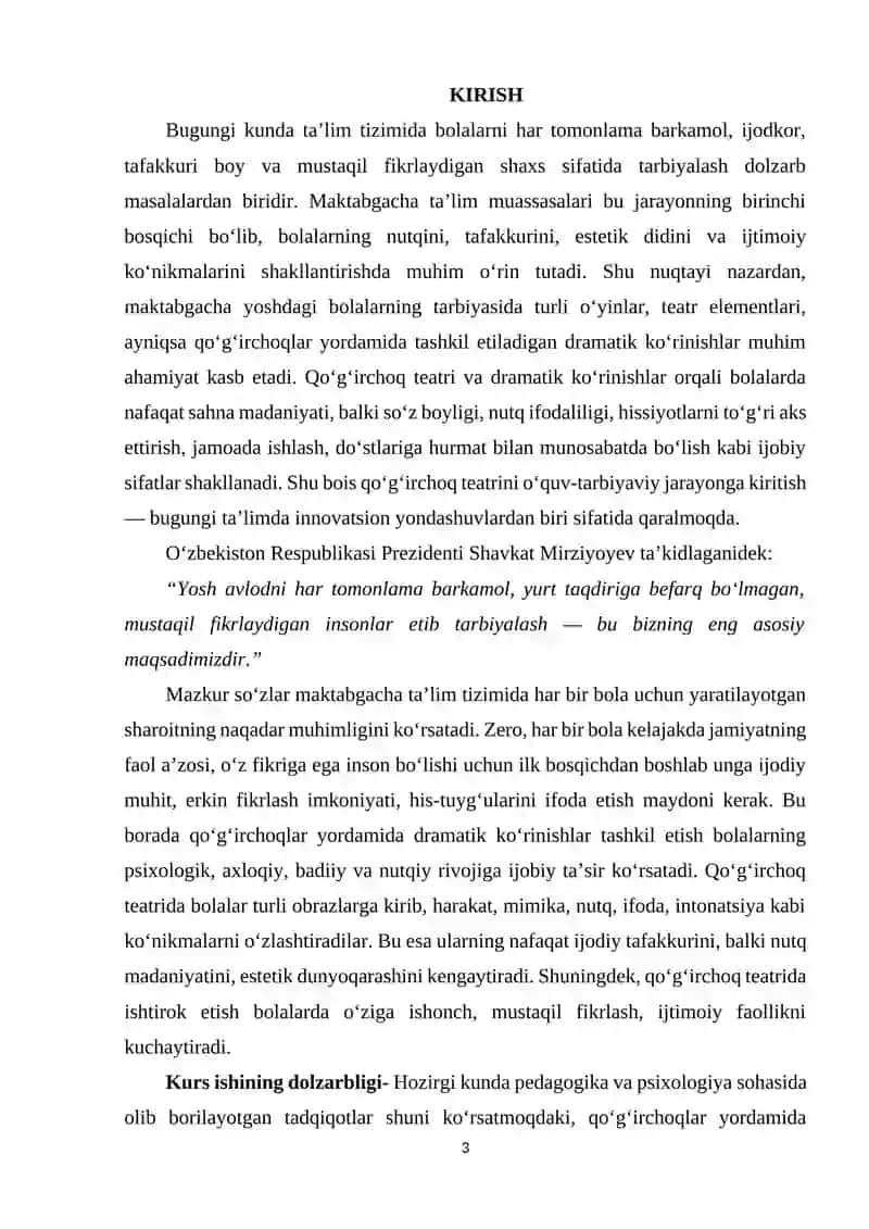 Qoʻgʻirchoqlar yordamida drammatik koʻrinishlar 3