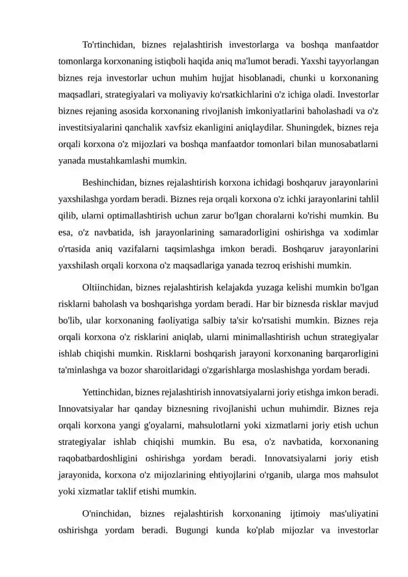 KORXONA FAOLIYATIDA BIZNES REJALASHTIRISH 3