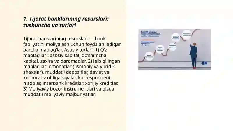 Tijorat banklarining resurslari,ularning tarkibi va tavsifi 3
