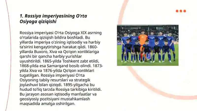 Rossiya imperiyasining O’rta Osiyoga yurishlari 3