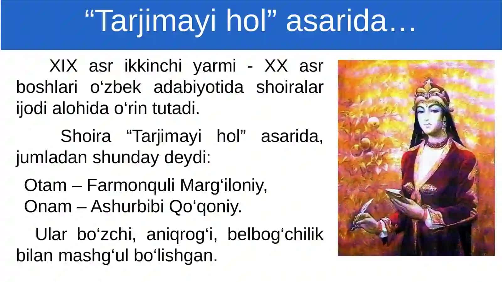 O‘tilgan mavzularni takrorlash 3