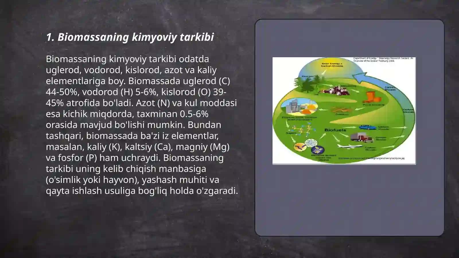 Biomassadan yoqilg'i va energiya olish usullari va jarayonlari 3