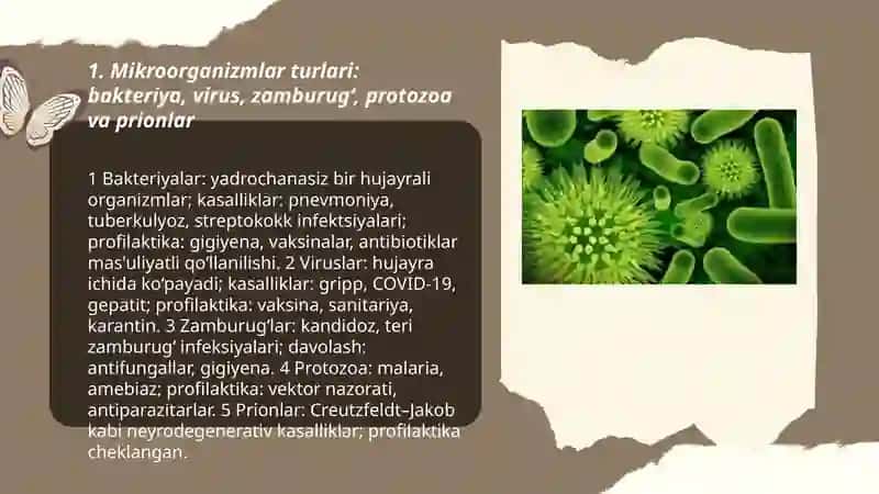 Mikroorganizmlar keltirib chiqaradigan kasalliklari ularning oldini olish. Immunitet 3