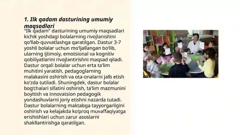 "Ilk qadam" dasturi 3