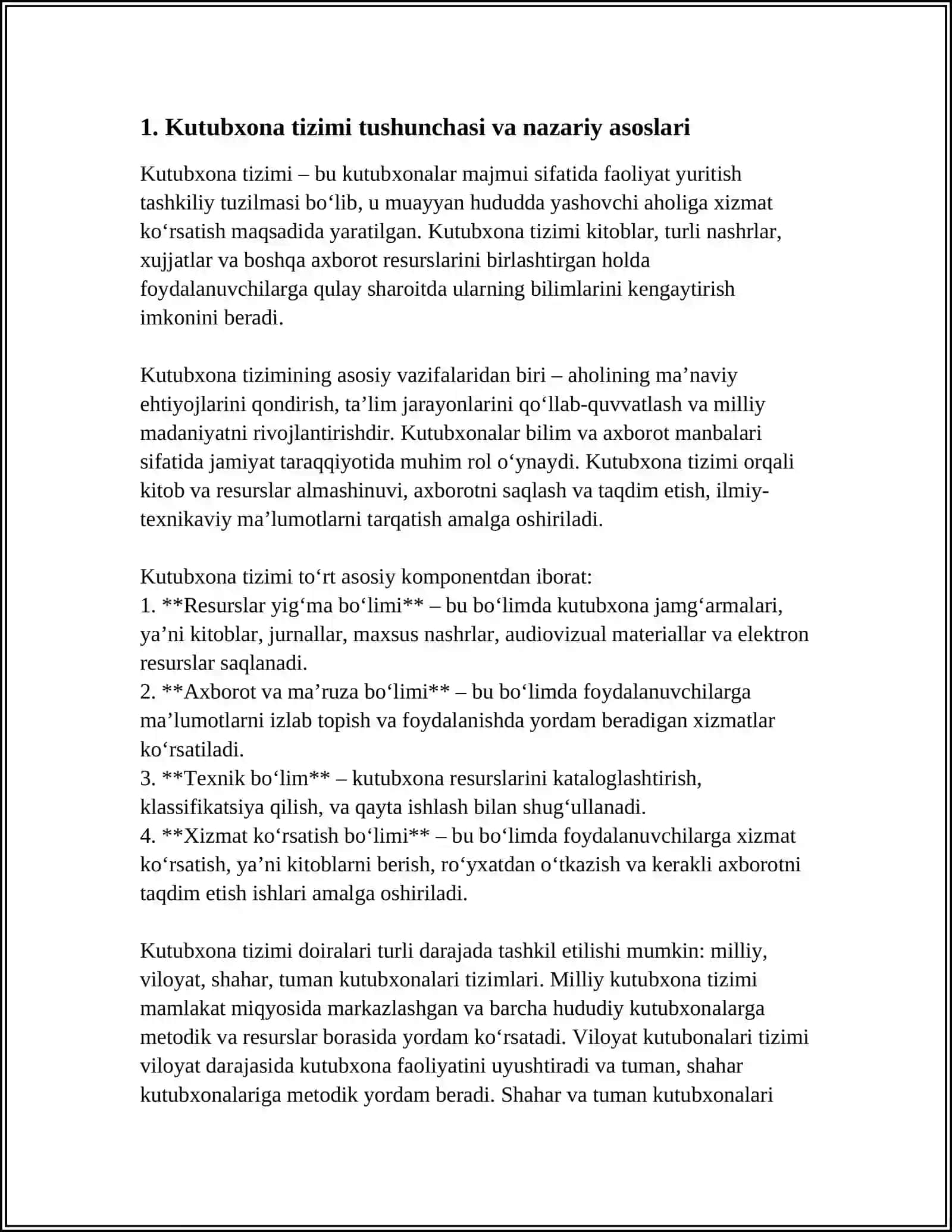 KUTUBXONA TIZIMI KUTUBXONALAR MAJMUI SIFATIDA 3