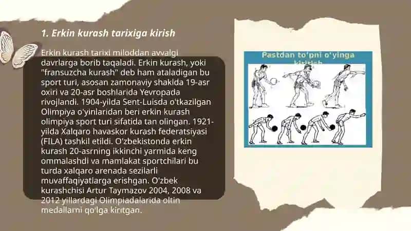 Erkin kurashda muayyan turi texnikasi va qoidalarini o'rgatish 3